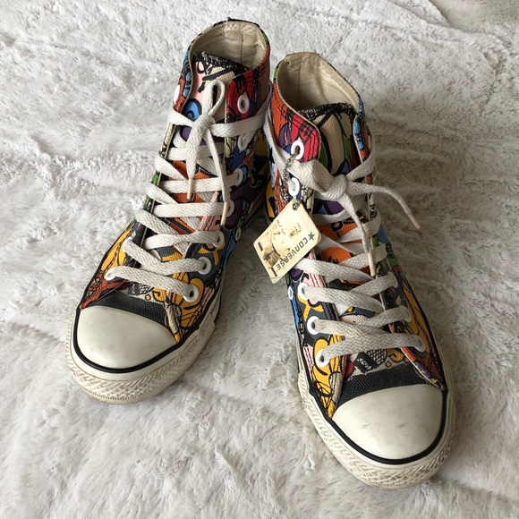 Graffiti Print Converse High Top - Picture 3 of 7